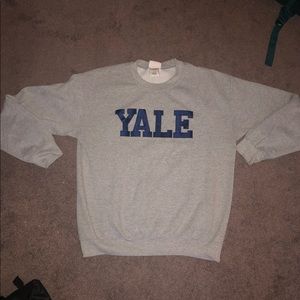 Gray Yale Crewneck Sweatshirt